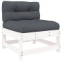 Garden furniture set 10 pieces and white solid wood cushions by vidaXL, Garden sets - Ref: Foro24-3186089, Price: 953,23 €, D...