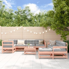 10-piece garden furniture set with Douglas fir wood cushions by vidaXL, Garden sets - Ref: Foro24-3186086, Price: 860,99 €, D...