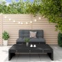 2-piece garden furniture set with solid black wood and cushions by vidaXL, Garden sets - Ref: Foro24-3186134, Price: 370,85 €...