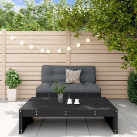 2-piece garden furniture set with solid black wood and cushions by vidaXL, Garden sets - Ref: Foro24-3186134, Price: 370,99 €...