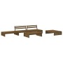 Gartenmöbel-Set 5-teilig und honigbraune Massivholzkissen von vidaXL, Gartensets - Ref: Foro24-3186147, Preis: 943,23 €, Raba...