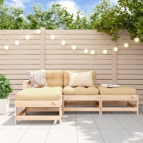 4-piece garden furniture set and solid wood cushions by vidaXL, Garden sets - Ref: Foro24-3186018, Price: 310,55 €, Discount: %