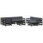 Garden furniture set 10 pieces and cushions solid black wood by vidaXL, Garden sets - Ref: Foro24-3186092, Price: 967,20 €, D...