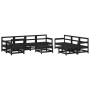 Garden furniture set 10 pieces and cushions solid black wood by vidaXL, Garden sets - Ref: Foro24-3186092, Price: 967,20 €, D...