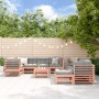 10-piece garden furniture set with Douglas fir wood cushions by vidaXL, Garden sets - Ref: Foro24-3186100, Price: 947,83 €, D...