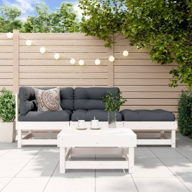 4-piece garden furniture set with solid white wood cushions by vidaXL, Garden sets - Ref: Foro24-3186012, Price: 353,68 €, Di...