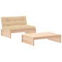 2-piece garden furniture set and solid wood cushions by vidaXL, Garden sets - Ref: Foro24-3186130, Price: 317,75 €, Discount: %