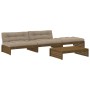 Garden furniture set 4 pieces and honey brown solid wood cushions by vidaXL, Garden sets - Ref: Foro24-3186140, Price: 737,99...