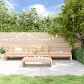 4-piece garden furniture set and solid wood cushions by vidaXL, Garden sets - Ref: Foro24-3186137, Price: 633,05 €, Discount: %