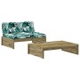 Garden furniture set 2 pieces and cushions made of impregnated pine wood by vidaXL, Garden sets - Ref: Foro24-3186136, Price:...