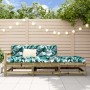 Garden sofa set 3 pieces and cushions made of impregnated pine wood by vidaXL, Modular outdoor sofas - Ref: Foro24-825603, Pr...