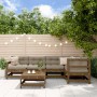 Garden furniture set 6 pieces and honey brown solid wood cushions by vidaXL, Garden sets - Ref: Foro24-3185993, Price: 572,99...