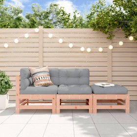 3-piece garden sofa set with Douglas fir wood cushions by vidaXL, Garden sets - Ref: Foro24-3186037, Price: 270,99 €, Discoun...