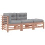 3-piece garden sofa set with Douglas fir wood cushions by vidaXL, Garden sets - Ref: Foro24-3186037, Price: 271,35 €, Discoun...