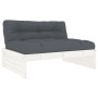 4-piece garden furniture set and white solid wood cushions by vidaXL, Garden sets - Ref: Foro24-3186138, Price: 741,78 €, Dis...