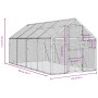 Vogelhaus aus silbernem Aluminium, 1,79 x 4 x 1,85 m von vidaXL, Füße und Vogelkäfige - Ref: Foro24-3155797, Preis: 521,28 €,...