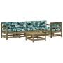 6-piece garden furniture set with impregnated pine wood cushions by vidaXL, Garden sets - Ref: Foro24-3185996, Price: 518,03 ...