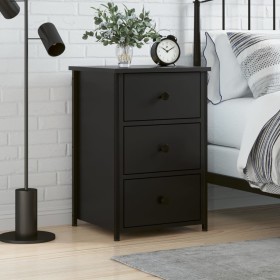 Mesita de noche madera de ingeniería negro 40x36x60 cm de vidaXL, Mesitas de noche - Ref: Foro24-825993, Precio: 63,02 €, Des...