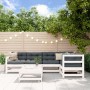 6-piece garden furniture set and white solid wood cushions by vidaXL, Garden sets - Ref: Foro24-3185991, Price: 559,88 €, Dis...