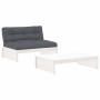 2-piece garden furniture set and white solid wood cushions by vidaXL, Garden sets - Ref: Foro24-3186131, Price: 372,10 €, Dis...