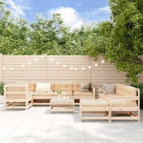 10-piece garden furniture set and solid wood cushions by vidaXL, Garden sets - Ref: Foro24-3186088, Price: 863,99 €, Discount: %