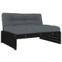 Garden furniture set 6 pieces and black solid wood cushions by vidaXL, Garden sets - Ref: Foro24-3186127, Price: 1,00 €, Disc...