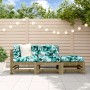 Garden sofa set 3 pieces and cushions made of impregnated pine wood by vidaXL, Garden sets - Ref: Foro24-3186038, Price: 281,...