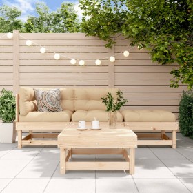 4-piece garden furniture set and solid wood cushions by vidaXL, Garden sets - Ref: Foro24-3186011, Price: 326,40 €, Discount: %