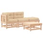 4-piece garden furniture set and solid wood cushions by vidaXL, Garden sets - Ref: Foro24-3186011, Price: 326,40 €, Discount: %