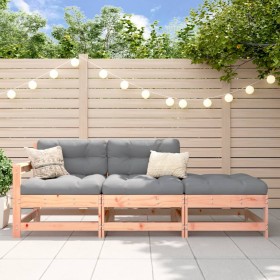 3-piece garden sofa set with Douglas fir wood cushions by vidaXL, Modular outdoor sofas - Ref: Foro24-825602, Price: 223,12 €...