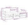 3-teilige Gartensofagarnitur mit Kissen aus Douglasienholz von vidaXL, Modulare Sofas für den Außenbereich - Ref: Foro24-8256...