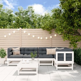 6-piece garden furniture set and white solid wood cushions by vidaXL, Garden sets - Ref: Foro24-3185984, Price: 572,99 €, Dis...