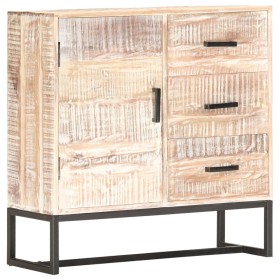 Solid white acacia wood sideboard 73x30x75 cm by vidaXL, Sideboards - Ref: Foro24-287327, Price: 295,99 €, Discount: %