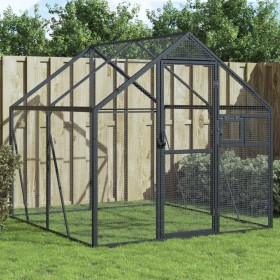 Anthrazitgraue Aluminium-Vogelvoliere 1,79x2x1,85 m von vidaXL, Füße und Vogelkäfige - Ref: Foro24-3155801, Preis: 286,99 €, ...