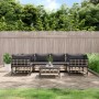 Gartenmöbel-Set 7-teilig und anthrazitgraue PE-Rattankissen von vidaXL, Outdoor-Sofas - Ref: Foro24-3186799, Preis: 561,15 €,...