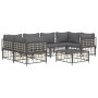 Set muebles de jardín 7 pzas y cojines ratán PE gris antracita de vidaXL, Sofás de exterior - Ref: Foro24-3186799, Precio: 56...