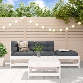 4-piece garden furniture set and white solid wood cushions by vidaXL, Garden sets - Ref: Foro24-3186026, Price: 362,44 €, Dis...