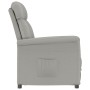 Sillón reclinable de piel de ante artificial gris claro de vidaXL, Sillones - Ref: Foro24-289766, Precio: 183,10 €, Descuento: %