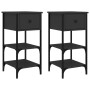 Nightstands 2 pcs engineered wood black 34x36x70 cm by vidaXL, Nightstands - Ref: Foro24-825974, Price: 84,57 €, Discount: %