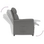 Sillón reclinable de piel de ante artificial gris oscuro de vidaXL, Sillones - Ref: Foro24-289767, Precio: 183,73 €, Descuent...