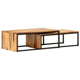 Stapelbare Tische 2 Einheiten aus massivem Sheesham-Holz von vidaXL, Couchtisch - Ref: Foro24-287331, Preis: 254,86 €, Rabatt: %