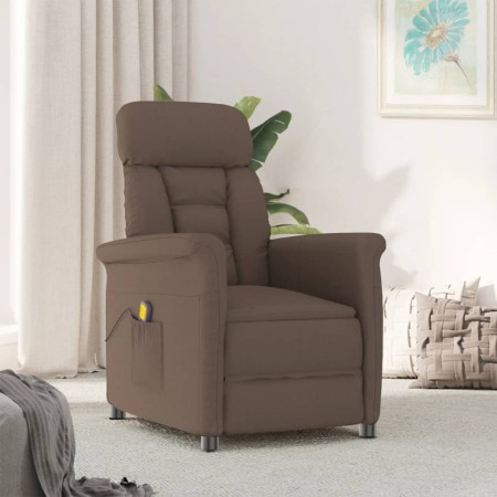 Taupe gray artificial suede leather massage chair by vidaXL, Electric massage chairs - Ref: Foro24-289771, Price: 218,38 €, D...