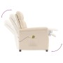 Sillón de masaje eléctrico tela de microfibra beige de vidaXL, Sillones de masaje eléctricos - Ref: Foro24-348412, Precio: 20...