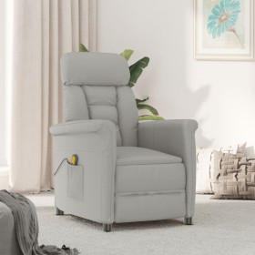 Light gray artificial suede leather reclining massage chair by vidaXL, Electric massage chairs - Ref: Foro24-289772, Price: 2...