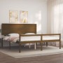 Elderly bed with honey brown wooden headboard 200x200 cm by vidaXL, Beds and slatted bases - Ref: Foro24-3195504, Price: 193,...