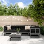 Garden furniture set 6 pieces and gray solid wood cushions by vidaXL, Garden sets - Ref: Foro24-3185985, Price: 573,98 €, Dis...