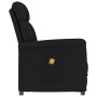 Sillón de masaje reclinable de piel de ante artificial negro de vidaXL, Sillones de masaje eléctricos - Ref: Foro24-289774, P...