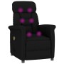 Sillón de masaje reclinable de piel de ante artificial negro de vidaXL, Sillones de masaje eléctricos - Ref: Foro24-289774, P...