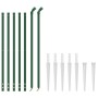 Cerca de alambre con pinchos de anclaje verde 1,1x10 m de vidaXL, Paneles de vallas - Ref: Foro24-154114, Precio: 105,89 €, D...