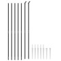 Wire fence with anchor spikes anthracite gray 2.2x10 m by vidaXL, fence panels - Ref: Foro24-154263, Price: 158,86 €, Discoun...